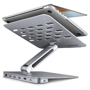 Stand/Cooler notebook AXAGON Stand de aluminiu cu HUB 7-in-1
