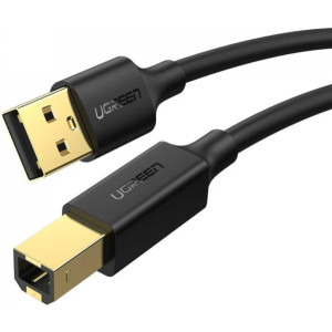 Ugreen US135 USB tip A 2.0 Male la USB tip B 2.0 Male, 5 m, Negru