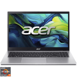 Laptop Acer 15.6 Aspire Go 15 AG15-42P, FHD IPS, Procesor AMD Ryzen™ 7 5825U (16M Cache, up to 4.5 GHz), 16GB DDR4, 512GB SSD, AMD Radeon, No OS, Pure Silver