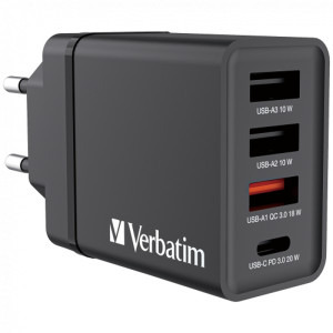 Verbatim CHR-30EU1 1x USB-C, 3x USB, 30W