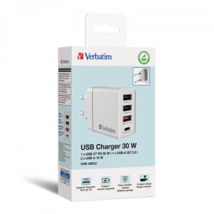 Verbatim CHR-30EU2 1x USB-C, 3x USB, 30W