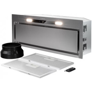 Turbionaire integrata TH75RC, Putere de absorbtie 800 m3/h, Clasa A++, Aspiratie perimetrala, Touch Control, Telecomanda, Iluminare LED, 75 cm, Inox