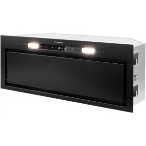 Hota incorporabila Turbionaire integrata TH75RCB, Putere de absorbtie 800 m3/h, Clasa A++, Aspiratie perimetrala, Touch Control, Telecomanda, Iluminare LED, 75 cm, Negru