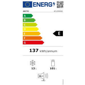 Arctic AF125M40W, 114 L, Clasa E, 84 cm, Alb