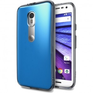 Ringke Protectie pentru spate Fusion Smoke black pentru Motorola Moto G (3rd generation) + folie protectie Ringke