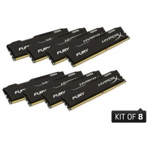 HyperX Fury Black 64GB DDR4 2133MHz CL14 Quad Channel Kit 8x 8GB
