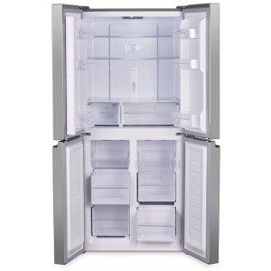 Heinner HSBS-H421MNFXE++, 421 L, Total No Frost, Display, Control electronic, Super congelare, Iluminare LED, Clasa E, 180 cm, Inox