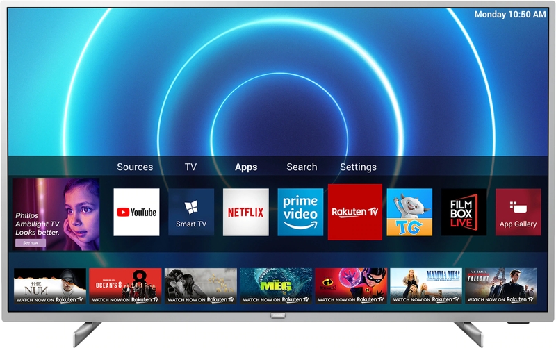 Televizor LED Philips Smart TV 50PUS7555/12 Seria PUS7555/12 126cm argintiu 4K UHD HDR