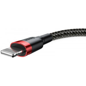 Baseus Cafule CALKLF-B19, USB Male la Lightning Male, 1 m, Red-Black
