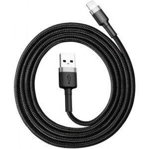 Baseus Cafule CALKLF-BG1, USB Male la Lightning Male, 1 m, Grey-Black