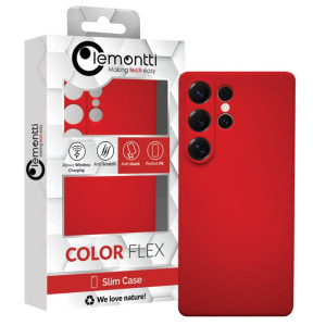 Lemontti Capac protectie spate Silicon Silky Red pentru Galaxy S25 Ultra