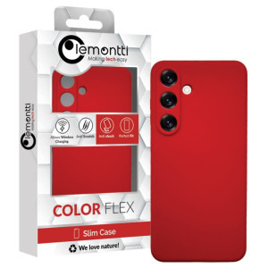 Lemontti Capac protectie spate Silicon Silky Red pentru Galaxy S25 Plus