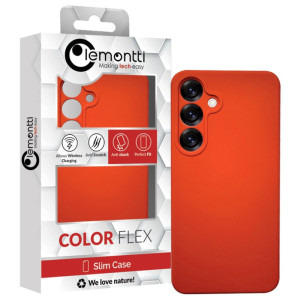 Lemontti Capac protectie spate Silicon Soft Slim Orange pentru Galaxy S25
