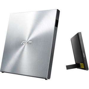 ASUS SDRW-08U5S-U DVD writer extern 8X ultra-subtire 12.9mm, suport M-DISC, Nero BackItUp, E-Green, Argintiu