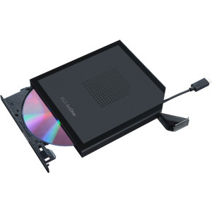 ASUS ZenDrive V1M DVD writer extern 8X, suport M-DISC, Nero BackItUp, E-Green, Negru