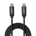 Cablu de date / adaptor LINDY USB-C Male la USB-C Male, 0.5m, Black