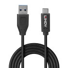 Cablu de date / adaptor LINDY USB Male la USB-C Male, 0.5m, Black