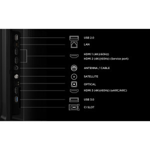 TCL Smart TV QLED 75P7L Seria P7L 189cm negru 4K UHD HDR