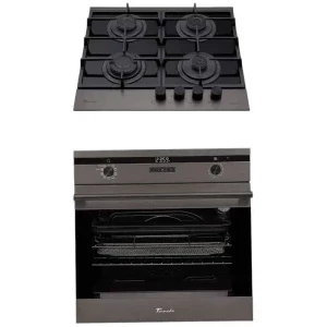 Tornado Eclipse Cuptor electric & Plita pe gaz, Dark Inox