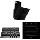 Pachet incorporabil Tornado Simphony Cuptor electric & Plita pe gaz & Hota decorativa, Negru