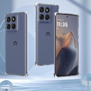 Lemontti Capac protectie spate Shockproof Clear Silicon Transparent pentru Edge 60 / Edge 60 Fusion