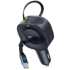 Baseus PrimeTrip VR2, 2x USB-C, 30 W, Cablu integrat, Black
