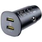 Incarcator auto Baseus GoTrip DP1, 2x USB-C, 30 W, Black