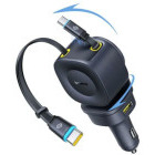 Incarcator auto Baseus PrimeTrip VR2 Max, 3x USB-C, 1x USB, 100 W, 2x Cabluri integrate, Black