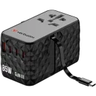 Incarcator retea Verbatim Adaptor universal 32127, 4x USB-C, 1x USB, Quick Charge 85 W, GaN, Cablu USB-C integrat, Black