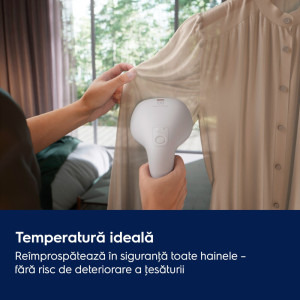 Electrolux Aparat de calcat vertical cu abur Refine 700 E7HS2-8WB, 1600W, 28g/min, Crem