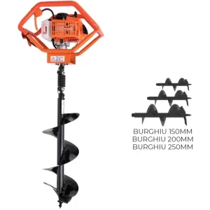 Ruris Motoburghiu pe benzina TT14, 3 CP, 68 cm3, 2 timpi, latime sapare 15-25 cm