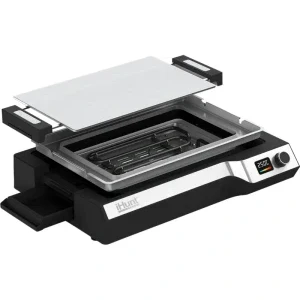 iHunt Plita electrica Teppanyaki, Plita electrica Bro Teppanyaki Grill, 1650W, Negru/Argintiu