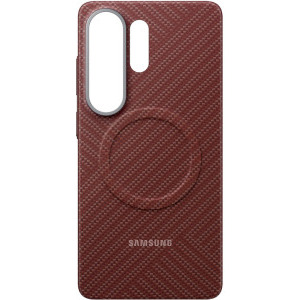 Samsung Capac protectie spate Carbon Magnet Coralred pentru Galaxy S26 Ultra