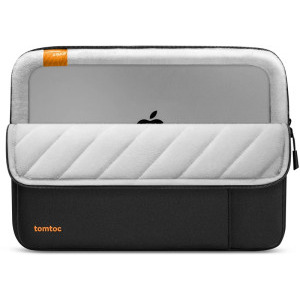 Tomtoc Husa laptop Apple MacBook Air/Pro/Neo 13, 12.3-13 inch, Defender-A13, protectie de grad militar, culoare negru