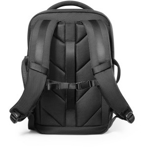 Tomtoc Rucsac laptop 16 inch TechPack-H73 X-Pac, materiale X-Pac si Nylon 1680D, fermoare YKK impermeabile, culoare negru