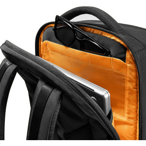 Tomtoc Rucsac laptop 16 inch TechPack-H73 X-Pac, materiale X-Pac si Nylon 1680D, fermoare YKK impermeabile, culoare negru