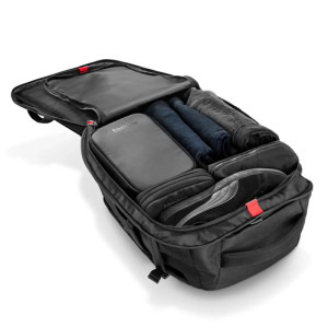 Tomtoc Rucsac laptop 17.3 inch Navigator-T66, capacitate 40L, deschidere tip valiza, 3 compartimente, culoare negru