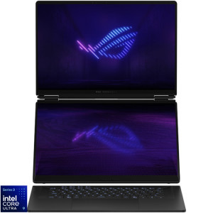 Laptop ASUS Gaming 16 ROG Zephyrus Duo 16 GX651AX, 3K OLED 120Hz Touch, Procesor Intel® Core™ Ultra 9 386H (18M Cache, up to 4.90 GHz), 64GB LPDDR5X, 2TB SSD, GeForce RTX 5090 24GB, Win 11 Pro, Stellar Grey