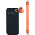 SSD Verbatim Pocket 512GB USB-C 3.2 Gen 2 Black/Orange