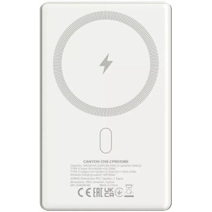Canyon 10000 mAh, OnPower 510 Slim, Incarcare wireless Magsafe, Power Delivery 20W, Beige