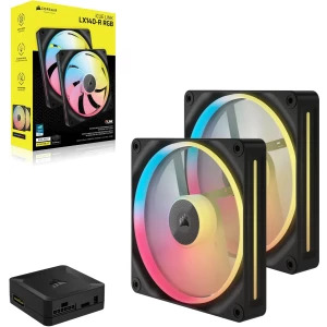 Corsair iCUE Link LX140-R RGB Dual Pack Reversed Starter Kit 140mm Black