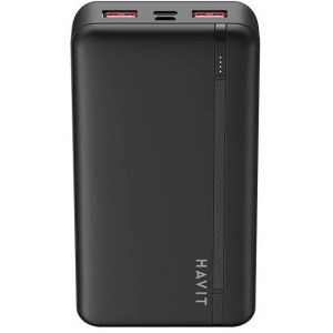 Baterie externa Havit PB92, 20000 mAh, 2x USB, 1x USB-C, 22.5 W, Black