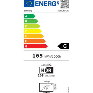 Samsung Smart TV UE85U8072F Seria U8072F 214cm negru 4K UHD HDR