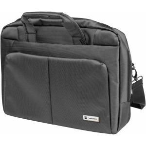 Natec Geanta laptop Gazelle, 15.6 inch, 3 compartimente, strat suplimentar de material, Gri inchis
