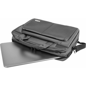 Natec Geanta laptop Gazelle, 15.6 inch, 3 compartimente, strat suplimentar de material, Gri inchis