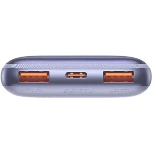 Baseus Bipow Pro, 10000 mAh, 2x USB, 1x USB-C, 20 W, Display, Purple