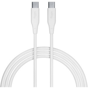 Cablu de date / adaptor Allity AUC-02, USB-C Male la USB-C Male, 100 W 2 m, White