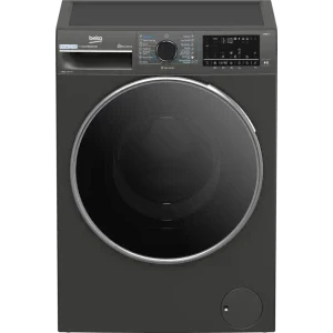 Beko B7WFU610418MB2 ES, 10 kg, 1400 RPM, Clasa A, ProSmart Inverter, EnergySpin, SteamTherapy, Iron Fast, HomeWhiz, Gri