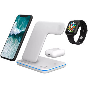 Canyon 3-in-1 WS-303, Wireless Qi Fast Charge 15 W White