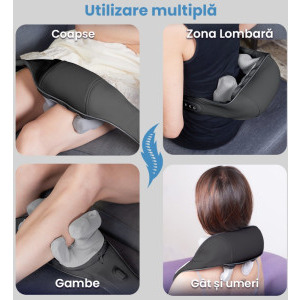 Suporto Aparat de masaj cervical, Shiatsu 5D, Incalzire